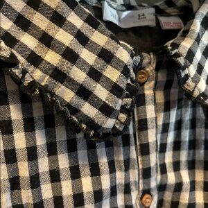 Zara black & White gingham girls 3-4yrs dress